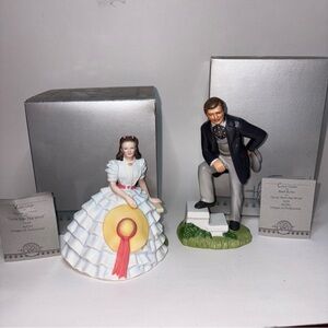 Avon Vivian Leigh Scarlett O’Hara & Clark Gable Rhett Butler Ceramic Figures ‘83